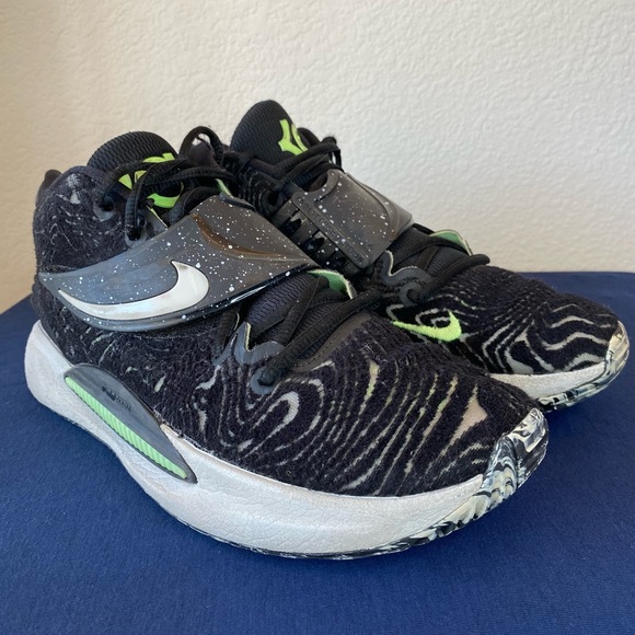 Nike Zoom KD 14 Kevin Durant Black Lime Glow Basketball CW3935-005 Men’s Size 8 - Picture 6 of 12